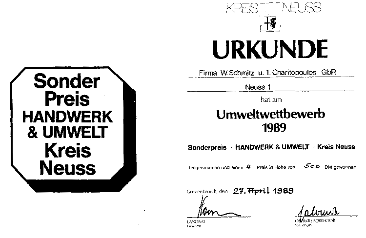 Schon 1989 gewann ich einen Umweltpreis